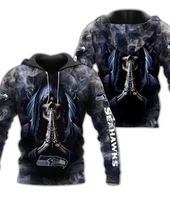 Seattle Seahawks All Over Print Hoodie - Pullover Gift For Fans