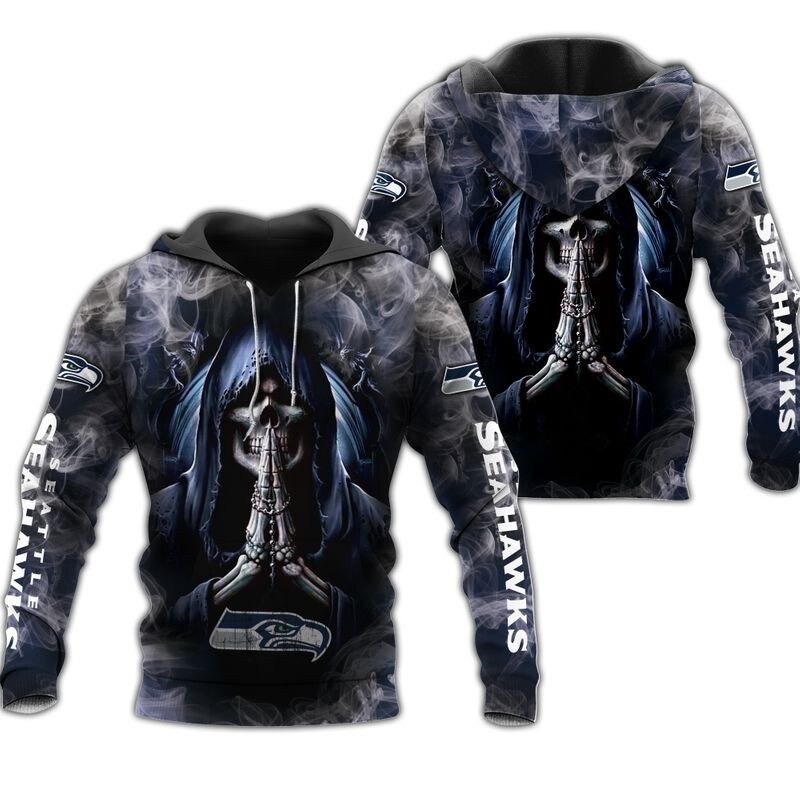 Seattle Seahawks All Over Print Hoodie - Pullover Gift For Fans
