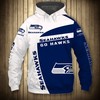 Seattle Seahawks All Over Print Hoodie - Zip Hoodie Pullover - Custom Design
