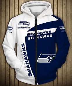 Seattle Seahawks All Over Print Hoodie - Zip Hoodie Pullover - Custom Design
