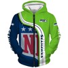 Seattle Seahawks All Over Print Pullover Zip Hoodie - Nfl Fans