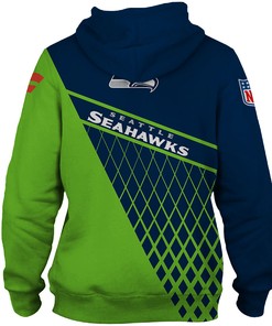 Seattle Seahawks All Over Print Zip Hoodie - Gift For Fan