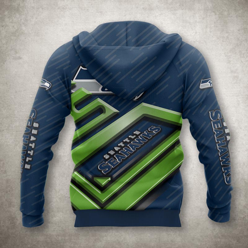 Seattle Seahawks All Over Print Zip Up Hoodie 3D No 1 - Gifts For Fans