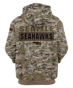 Seattle Seahawks Camo Hoodie - 3D Printed All Over Print Hoodie Gifts For Fans