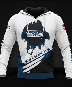 Seattle Seahawks Cool Graphic All Over Print Hoodie - Gifts For Fans
