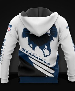 Seattle Seahawks Cool Graphic All Over Print Hoodie - Gifts For Fans