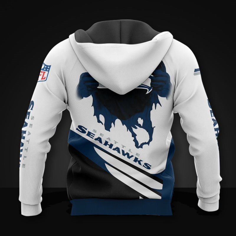 Seattle Seahawks Cool Graphic All Over Print Hoodie - Gifts For Fans