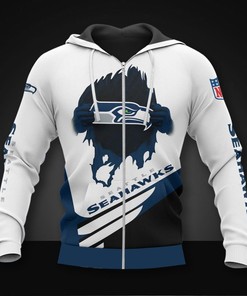 Seattle Seahawks Cool Graphic All Over Print Hoodie - Gifts For Fans