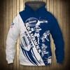 Seattle Seahawks Cute Cartoon Player - 3D Graphic Hoodie Zip Hoodie