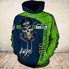 Seattle Seahawks Cute Flame Balls Graphic - 3D All Over Print Hoodie Zip Hoodie