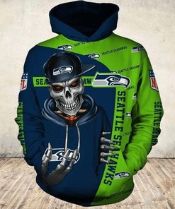 Seattle Seahawks Cute Flame Balls Graphic - 3D All Over Print Hoodie Zip Hoodie