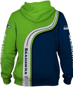 Seattle Seahawks Cute Zip Hoodie Pullover - 3D Graphic Hoodie Gift For Fans