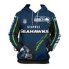 Seattle Seahawks Death Smoke Graphic - 3D All Over Print Hoodie Zip Hoodie Gifts For Fans