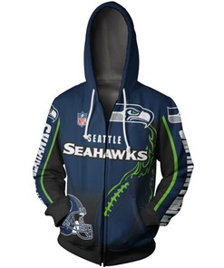 Seattle Seahawks Death Smoke Graphic - 3D All Over Print Hoodie Zip Hoodie Gifts For Fans