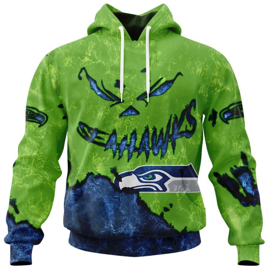 Seattle Seahawks Devil Eyes - 3D All Over Print Hoodie Gifts For Fans