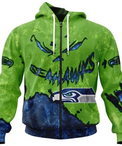 Seattle Seahawks Devil Eyes - 3D All Over Print Hoodie Gifts For Fans