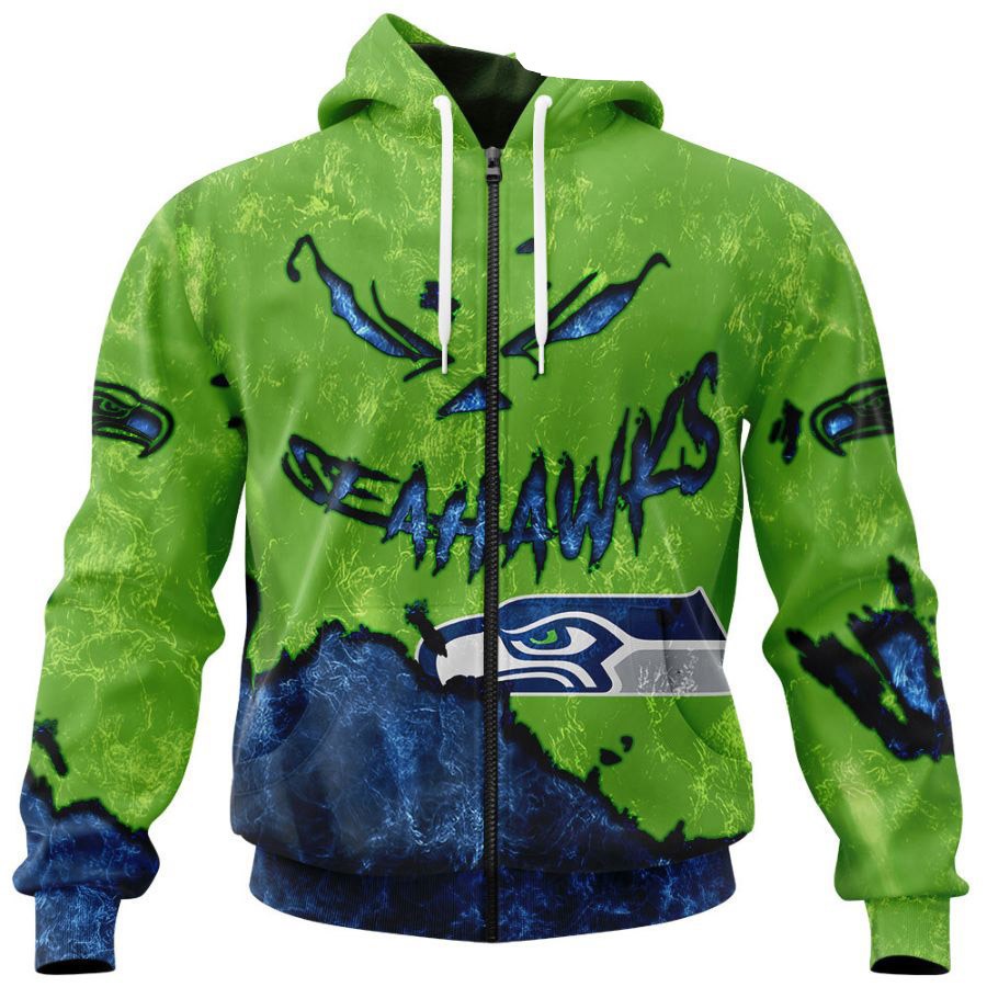 Seattle Seahawks Devil Eyes - 3D All Over Print Hoodie Gifts For Fans
