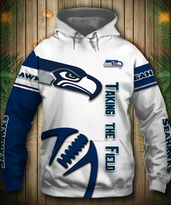 Seattle Seahawks Graphic Balls - 3D All Over Print Zip Hoodie Pullover