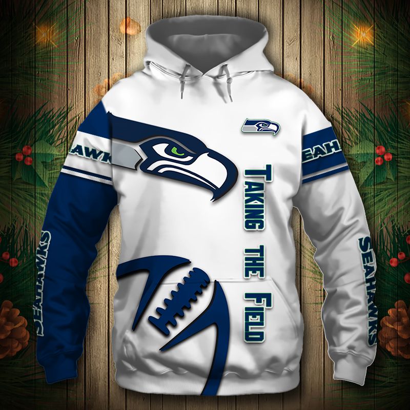 Seattle Seahawks Graphic Balls - 3D All Over Print Zip Hoodie Pullover
