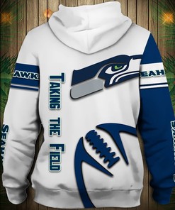 Seattle Seahawks Graphic Balls - 3D All Over Print Zip Hoodie Pullover