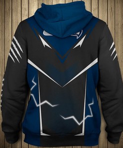 Seattle Seahawks Lightning Graphic All Over Print Hoodie Gifts For Fans