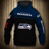 Seattle Seahawks Skull Hoodie - 3D All Over Print Pullover Zip Hoodie For Fans