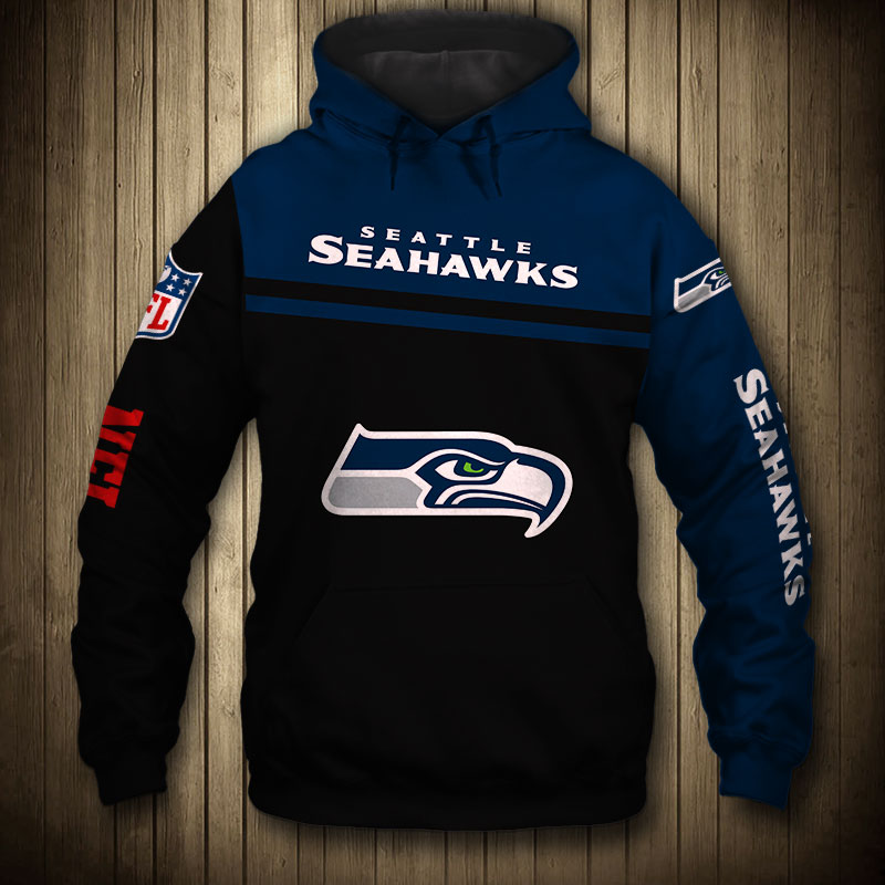 Seattle Seahawks Skull Hoodie - 3D All Over Print Pullover Zip Hoodie For Fans