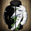 Seattle Seahawks Thunder Graphic All Over Print Hoodie Gifts For Fans