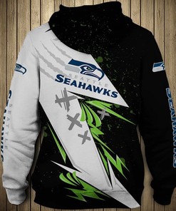 Seattle Seahawks Thunder Graphic All Over Print Hoodie Gifts For Fans