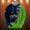 Seattle Seahawks Ultra Death Graphic All Over Print Hoodie - Halloween Gift