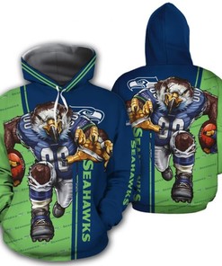 Seattle Seahawks Women'S Mascot 3D Ultra Cool All Over Print Hoodie - Gifts For Fans