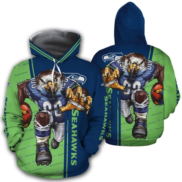 Seattle Seahawks Women'S Mascot 3D Ultra Cool All Over Print Hoodie - Gifts For Fans