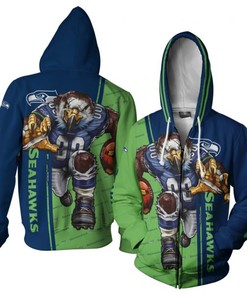 Seattle Seahawks Women'S Mascot 3D Ultra Cool All Over Print Hoodie - Gifts For Fans