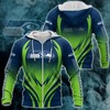 Seattle Seahawks Zipper Hoodie - 3D Custom Print All Over Print Hoodie - Gifts For Fans