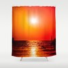 Seaview Sunset Shower Curtain with Nature Photography 