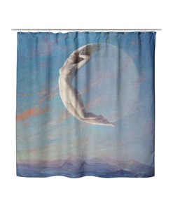 Selene, Moon Goddess Lunar Deity Unique Shower Curtain Waterproof Washable