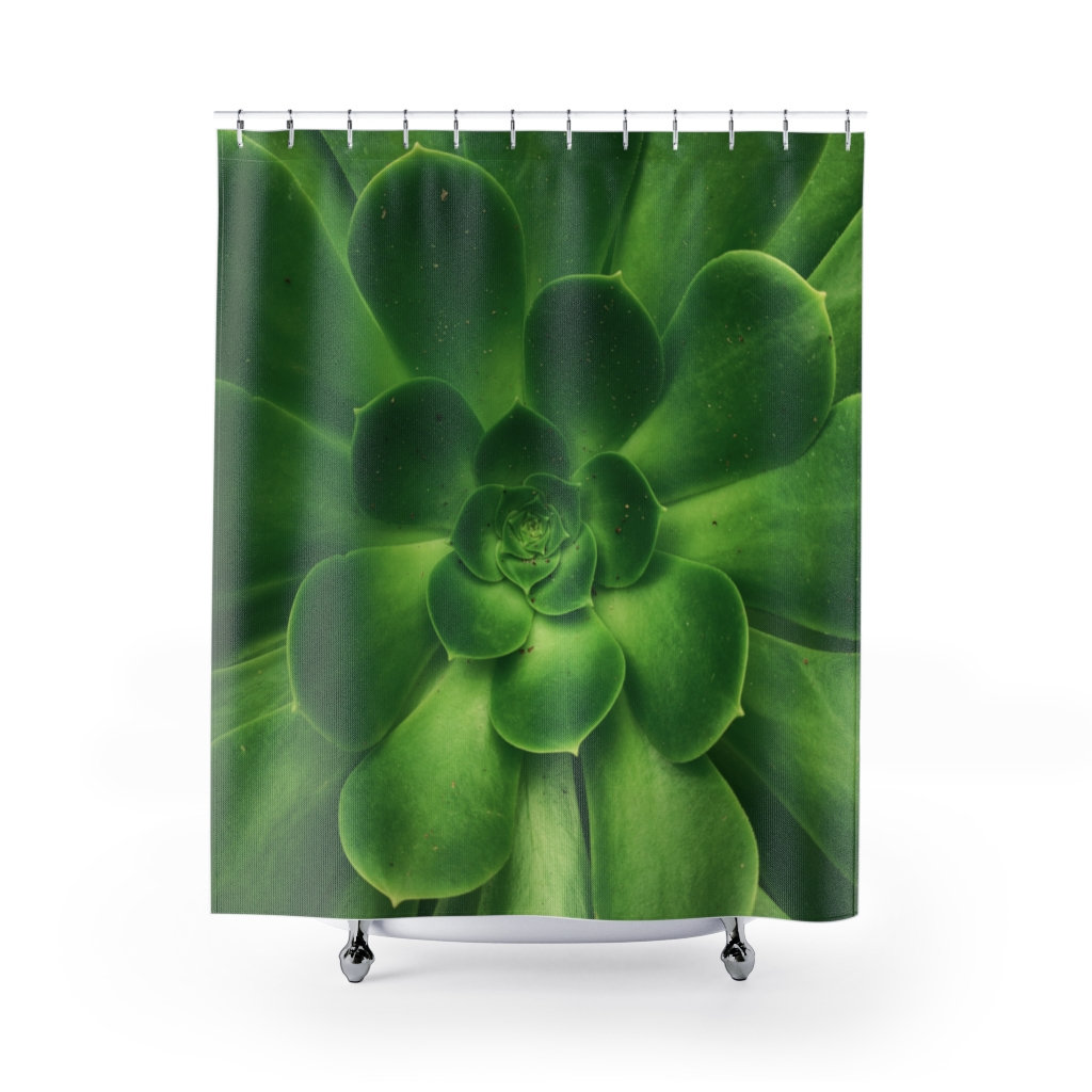 Sempervivum Garden Succulents Shower Curtain For Beautiful And Natural Bathroom Decor