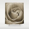 Sepia Rose Flower Nature Vintage Shower Curtain Ideas Waterproof Washable