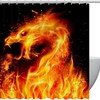 Serene Dragon Pattern Shower Curtain Set For Any Bathroom