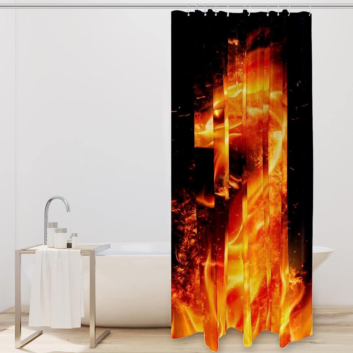 Serene Dragon Pattern Shower Curtain Set For Any Bathroom - Image 2
