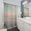 Serene Minimalist Tropical Beach Sunrise Shower Curtain for a Relaxing Shower Experience 