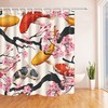 Serene Sakura Koi Fish Shower Curtain for a Zen and Tranquil Bathroom