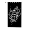 Serpent Skull Fabric Shower Curtain - Masculine Skull Bathroom Decor