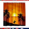 Setting Sun Beach Print Shower Curtain For A Relaxing Home Spa