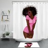 Sexy Black Girl Bathroom Accessory Shower Curtain With African American Women