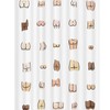 Sexy Butt Small Shower Curtain, Waterproof Fabric, Great for RV and Camper Bathrooms