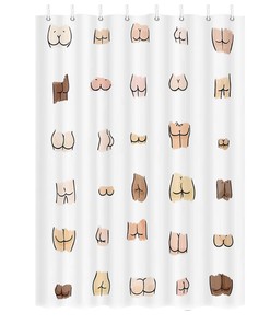 Sexy Butt Small Shower Curtain, Waterproof Fabric, Great for RV and Camper Bathrooms