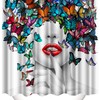 Sexy Butterfly Shower Curtain, 3D Print Waterproof Decor for Bathroom