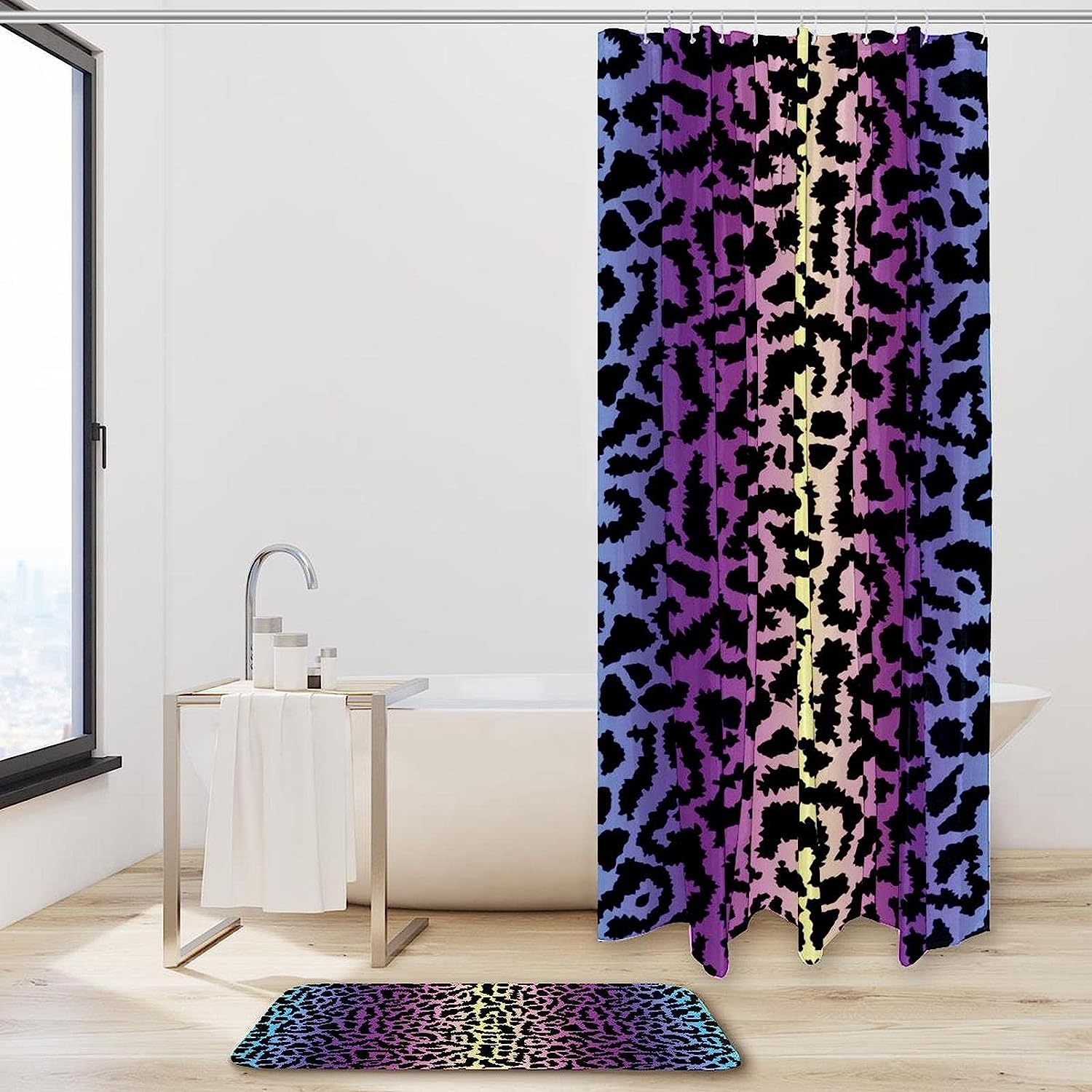 Sexy Leopard Print Vintage Shower Curtain For A Bold And Edgy Look - Image 2