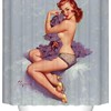 Sexy Pin Up Girl Body Art Shower Curtain - Waterproof Fabric Bathroom Decor